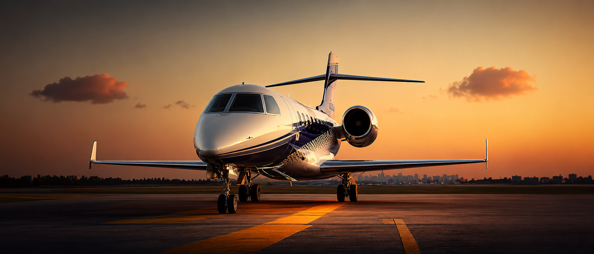 Cessna Citation CJ1+ ao entardecer